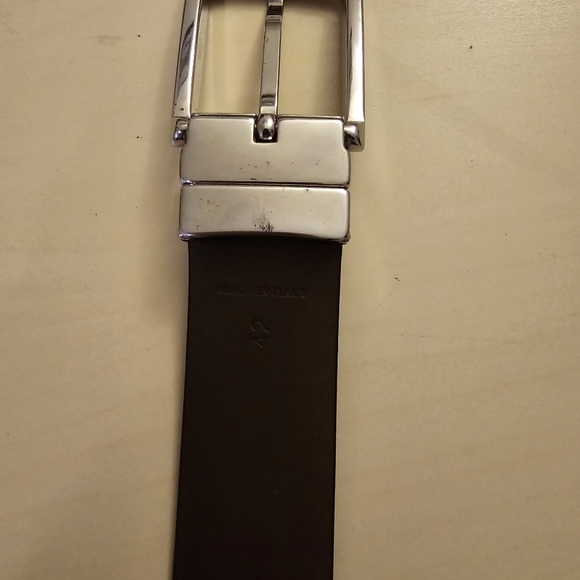 Barneys New York reversible leather belt size 42 black made in Italy width 1.5" - Picture 4 of 9